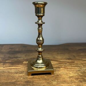 7"  Shiny Brass‎ Taper Candlestick Holder
